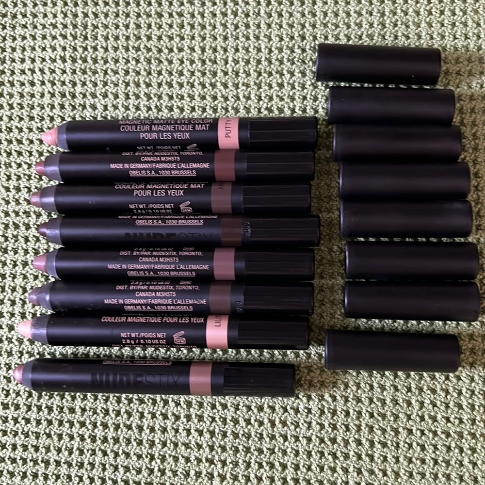 8 Nude stix magnetic eye color pencils cream eyeshadows